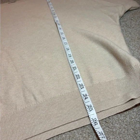 Quince Size M Cream Batwing Womens Sweater - Picture 8 of 8